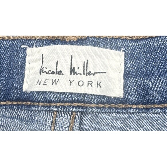 Nicole Miller Nomad Super High Rise Taper Button Fly Distressed Jeans Women’s 8 - Picture 6 of 12